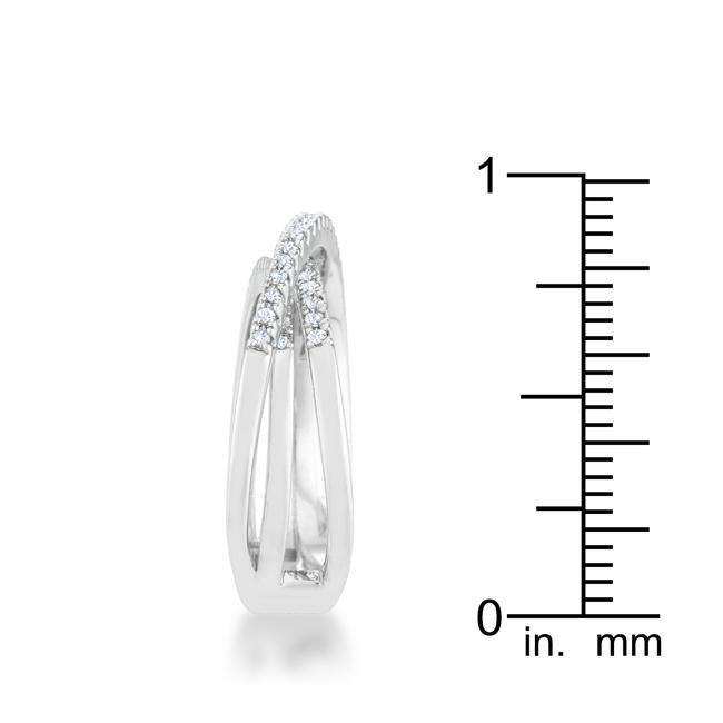Laurie 0.2ct CZ Rhodium Contemporary Trio Band Ring - JGI - Flyclothing LLC