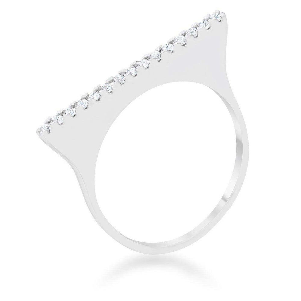 Karolina 0.2ct CZ Rhodium Contemporary Simple Ring - JGI - Flyclothing LLC