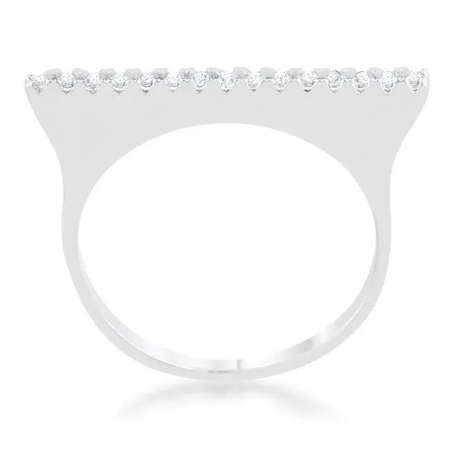 Karolina 0.2ct CZ Rhodium Contemporary Simple Ring - JGI - Flyclothing LLC