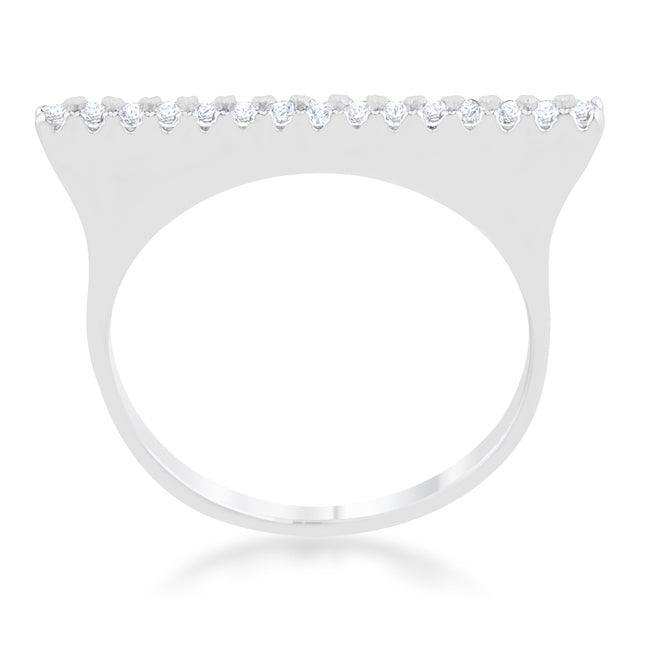 Karolina 0.2ct CZ Rhodium Contemporary Simple Ring - JGI - Flyclothing LLC