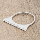 Karolina 0.2ct CZ Rhodium Contemporary Simple Ring - JGI - Flyclothing LLC