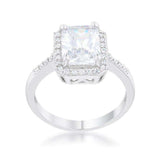 Ariana 2.95ct CZ Rhodium Classic Ring - JGI - Flyclothing LLC