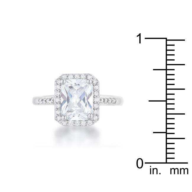 Ariana 2.95ct CZ Rhodium Classic Ring - JGI - Flyclothing LLC