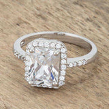 Ariana 2.95ct CZ Rhodium Classic Ring - JGI - Flyclothing LLC