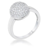 Brie 0.6ct CZ Rhodium Contemporary Sphere Ring - JGI - Flyclothing LLC