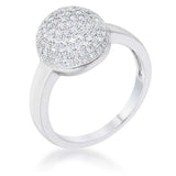 Brie 0.6ct CZ Rhodium Contemporary Sphere Ring - JGI - Flyclothing LLC