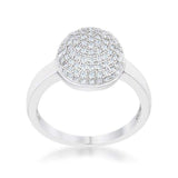 Brie 0.6ct CZ Rhodium Contemporary Sphere Ring - JGI - Flyclothing LLC