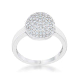 Brie 0.6ct CZ Rhodium Contemporary Sphere Ring - JGI - Flyclothing LLC