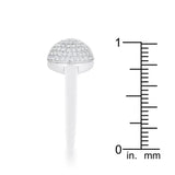 Brie 0.6ct CZ Rhodium Contemporary Sphere Ring - JGI - Flyclothing LLC