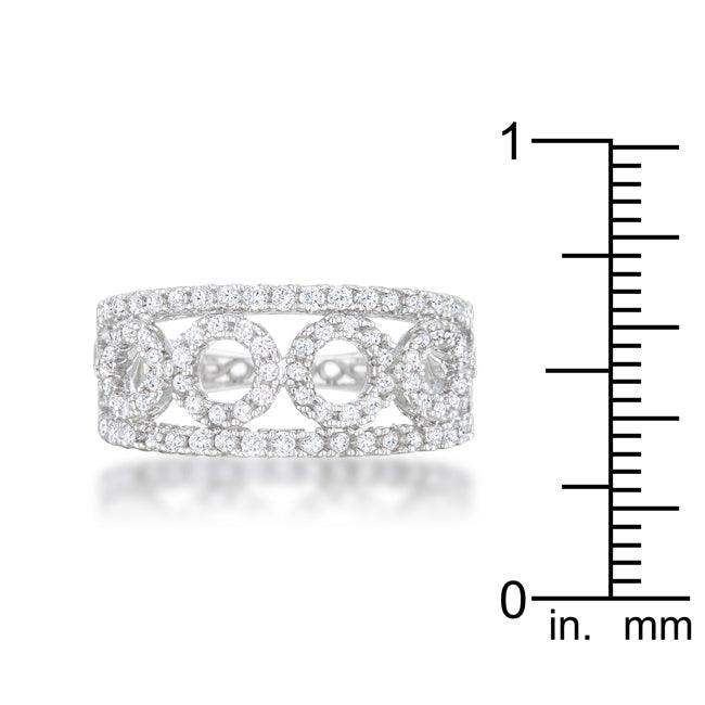 Rina 0.5ct CZ Rhodium Contemporary Band Ring - JGI - Flyclothing LLC