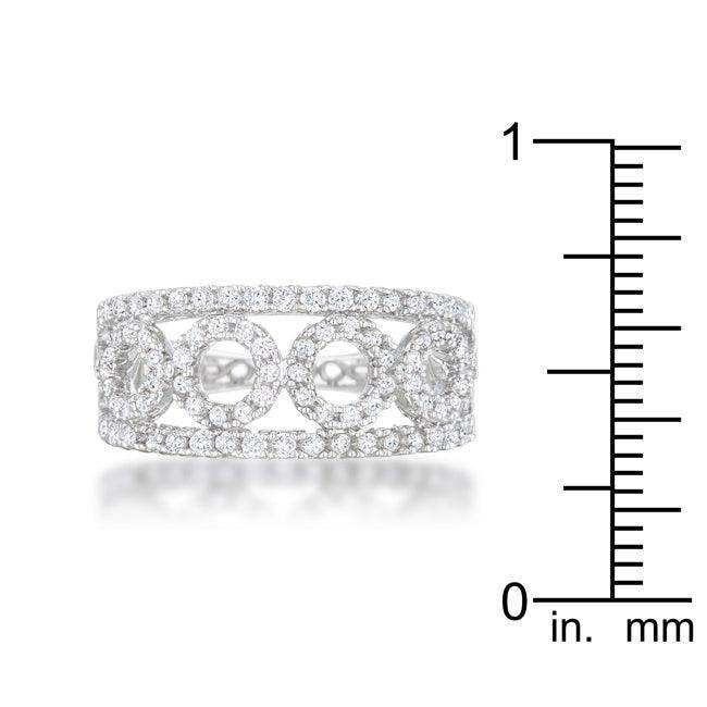 Rina 0.5ct CZ Rhodium Contemporary Band Ring - JGI - Flyclothing LLC