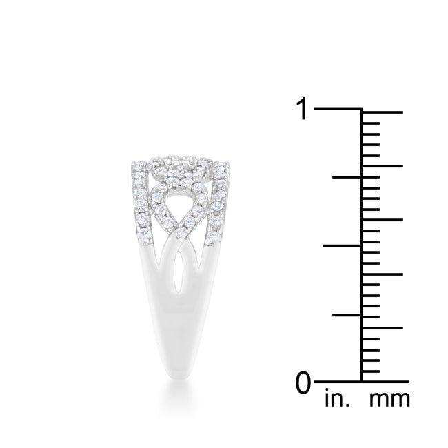 Rina 0.5ct CZ Rhodium Contemporary Band Ring - JGI - Flyclothing LLC