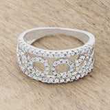 Rina 0.5ct CZ Rhodium Contemporary Band Ring - JGI - Flyclothing LLC