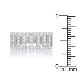 Rey 0.5ct CZ Rhodium Contemporary Band Ring - JGI - Flyclothing LLC