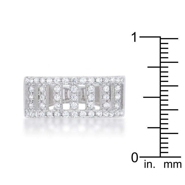 Rey 0.5ct CZ Rhodium Contemporary Band Ring - JGI - Flyclothing LLC