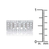 Rey 0.5ct CZ Rhodium Contemporary Band Ring - JGI - Flyclothing LLC