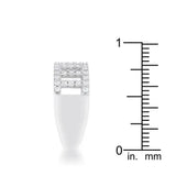 Rey 0.5ct CZ Rhodium Contemporary Band Ring - JGI - Flyclothing LLC