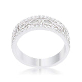 Rema 0.4ct CZ Rhodium Contemporary Infinity Band Ring - JGI - Flyclothing LLC