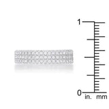 Chare 1.3ct CZ Rhodium Classic Band Ring - JGI - Flyclothing LLC