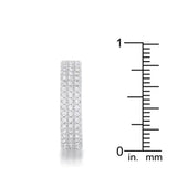 Chare 1.3ct CZ Rhodium Classic Band Ring - JGI - Flyclothing LLC