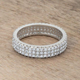 Chare 1.3ct CZ Rhodium Classic Band Ring - JGI - Flyclothing LLC