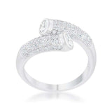 Perry 0.62ct CZ Rhodium Contemporary Wrap Ring - JGI - Flyclothing LLC