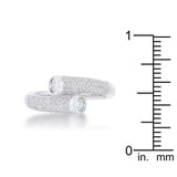 Perry 0.62ct CZ Rhodium Contemporary Wrap Ring - JGI - Flyclothing LLC