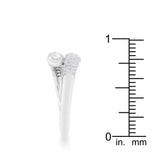 Perry 0.62ct CZ Rhodium Contemporary Wrap Ring - JGI - Flyclothing LLC
