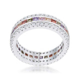 Paula 1.75ct Multicolor CZ Classic Band Ring - JGI - Flyclothing LLC