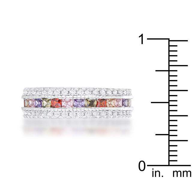 Paula 1.75ct Multicolor CZ Classic Band Ring - JGI - Flyclothing LLC