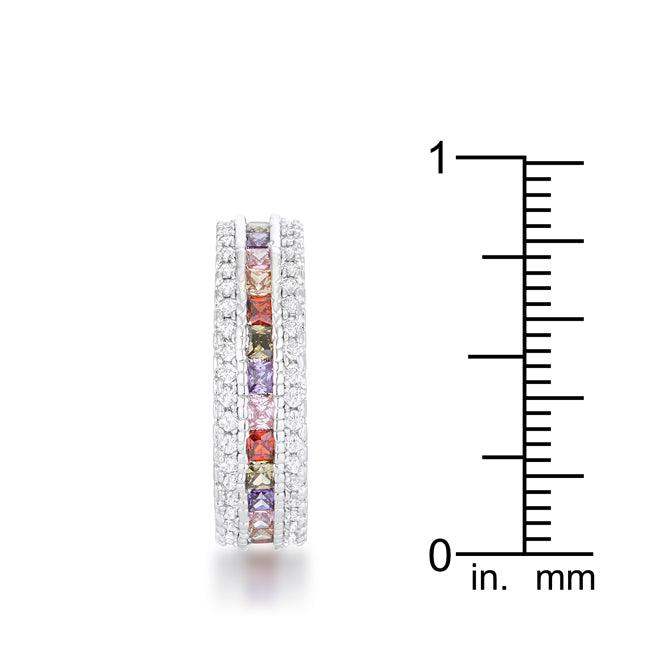 Paula 1.75ct Multicolor CZ Classic Band Ring - JGI - Flyclothing LLC