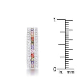 Paula 1.75ct Multicolor CZ Classic Band Ring - JGI - Flyclothing LLC