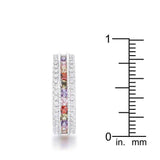 Paula 1.75ct Multicolor CZ Classic Band Ring - JGI - Flyclothing LLC