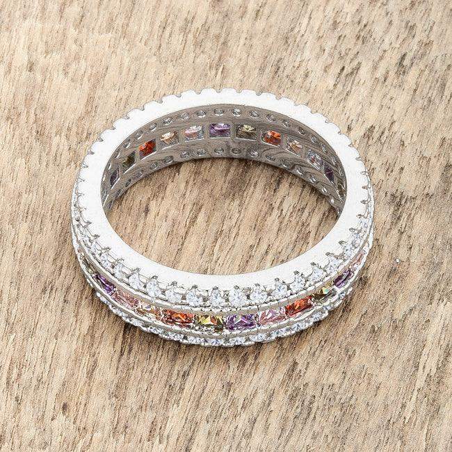 Paula 1.75ct Multicolor CZ Classic Band Ring - JGI - Flyclothing LLC