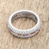 Paula 1.75ct Multicolor CZ Classic Band Ring - JGI - Flyclothing LLC