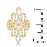 Natasha 0.94ct CZ 14k Gold Contemporary Cocktail Ring - JGI - Flyclothing LLC