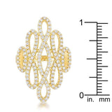 Natasha 0.94ct CZ 14k Gold Contemporary Cocktail Ring - JGI - Flyclothing LLC