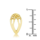 Sandy 0.37ct CZ 14k Gold Classic Criss Cross Ring - JGI - Flyclothing LLC