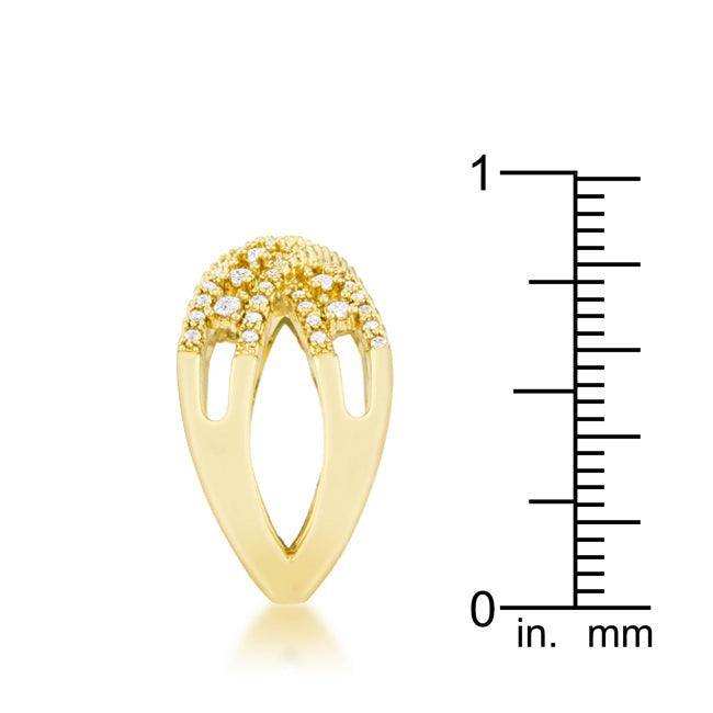 Sandy 0.37ct CZ 14k Gold Classic Criss Cross Ring - JGI - Flyclothing LLC