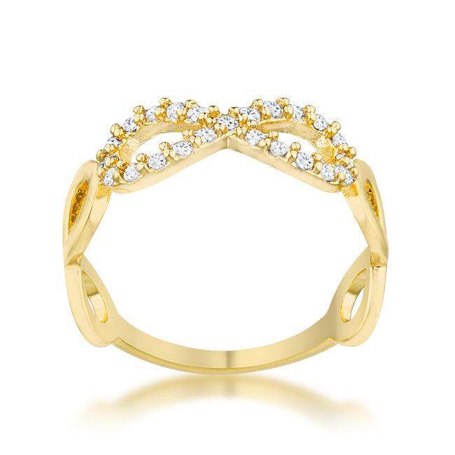 Mina 0.35ct CZ 14k Gold Infinity Ring - JGI - Flyclothing LLC