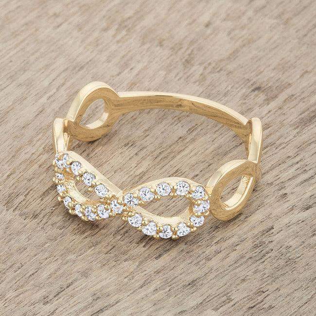 Mina 0.35ct CZ 14k Gold Infinity Ring - JGI - Flyclothing LLC