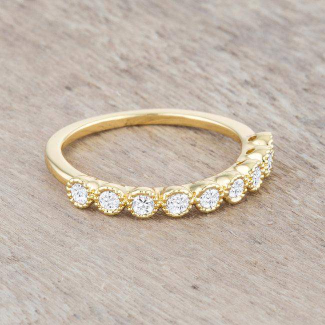 Bea 0.27ct CZ 14k Gold Delicate Band - JGI - Flyclothing LLC