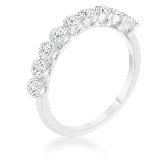 Bea 0.27ct CZ Rhodium Delicate Band - JGI - Flyclothing LLC