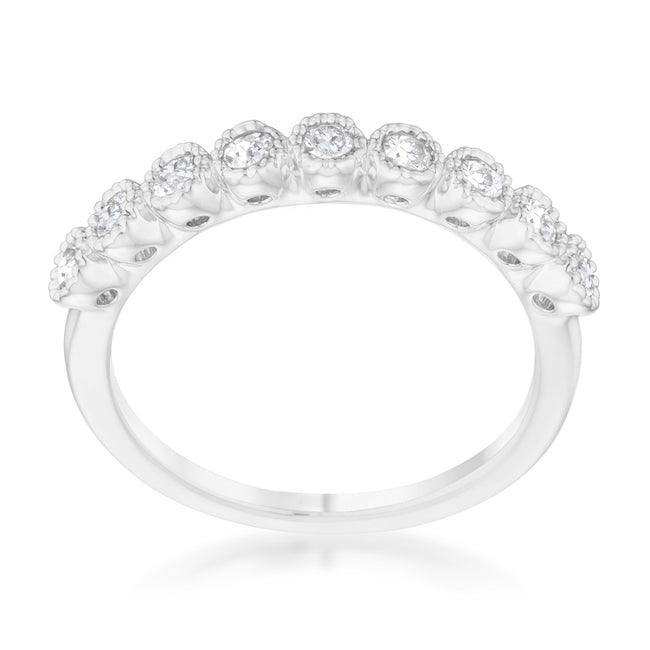 Bea 0.27ct CZ Rhodium Delicate Band - JGI - Flyclothing LLC