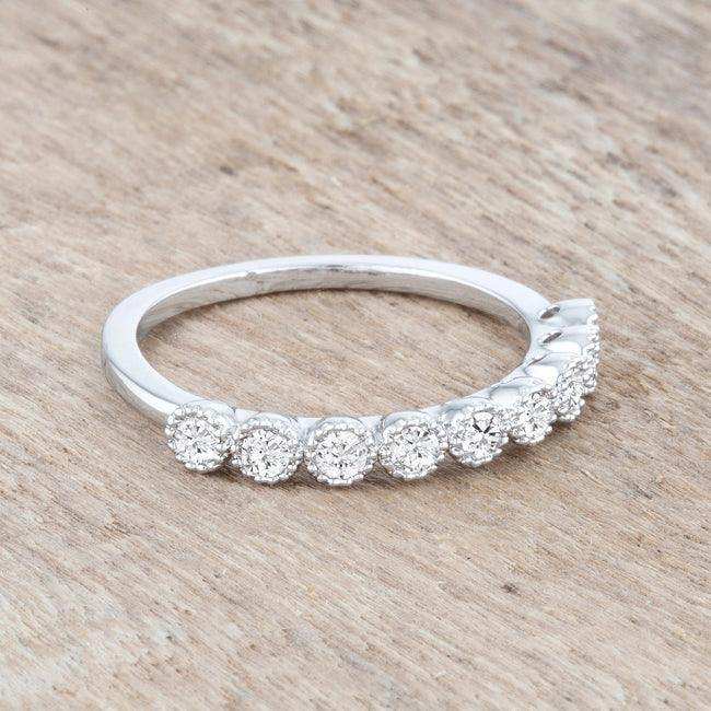 Bea 0.27ct CZ Rhodium Delicate Band - JGI - Flyclothing LLC