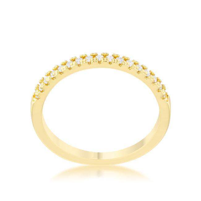 Rina 0.11ct CZ 14k Gold Delicate Band Ring - JGI - Flyclothing LLC