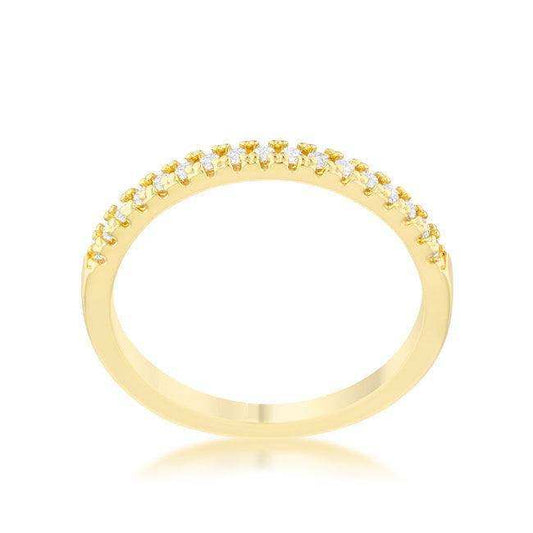 Rina 0.11ct CZ 14k Gold Delicate Band Ring - JGI - Flyclothing LLC
