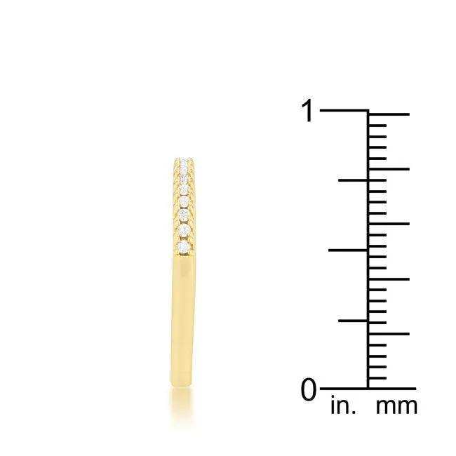 Rina 0.11ct CZ 14k Gold Delicate Band Ring - JGI - Flyclothing LLC