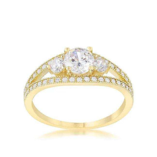 Genna 1.1ct CZ 14k Gold Delicate Classic Ring - JGI - Flyclothing LLC