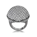 Dara 4.75ct CZ Hematite Dome Cocktail Ring - JGI - Flyclothing LLC